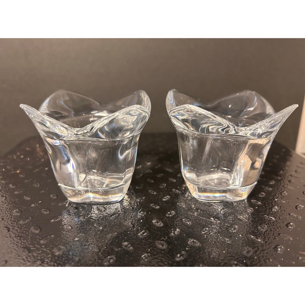 vintage Tuscany Collection pair of crystal votives